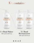 Bond Angel Plex Effect Kit de tratamiento para blanquear y proteger la coloración para todo tipo de cabello - 100ml Paso 1, 2, 2